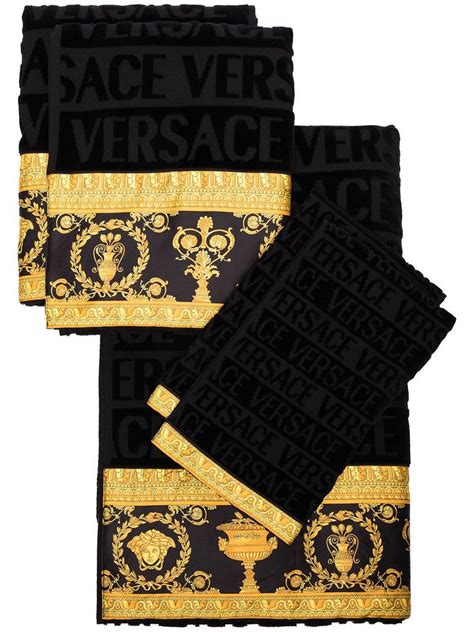 quick dry versace towels|bathroom decor with versace.